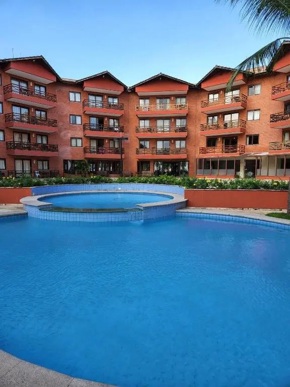Flat de 1 quarto com linda vista-mar Pé-na-areia!