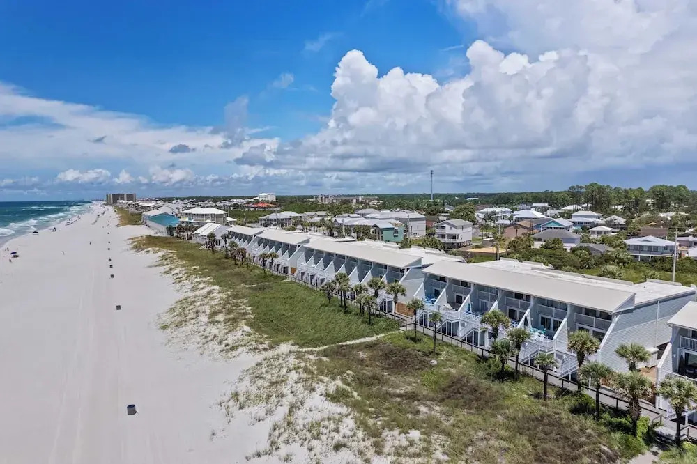 Beachfront Panama City Beach Stay With Gulf Views, Balconies, a King Suite, two Queens, and Twin Nook for 8 Guests The Shores Townhome by Avantstay