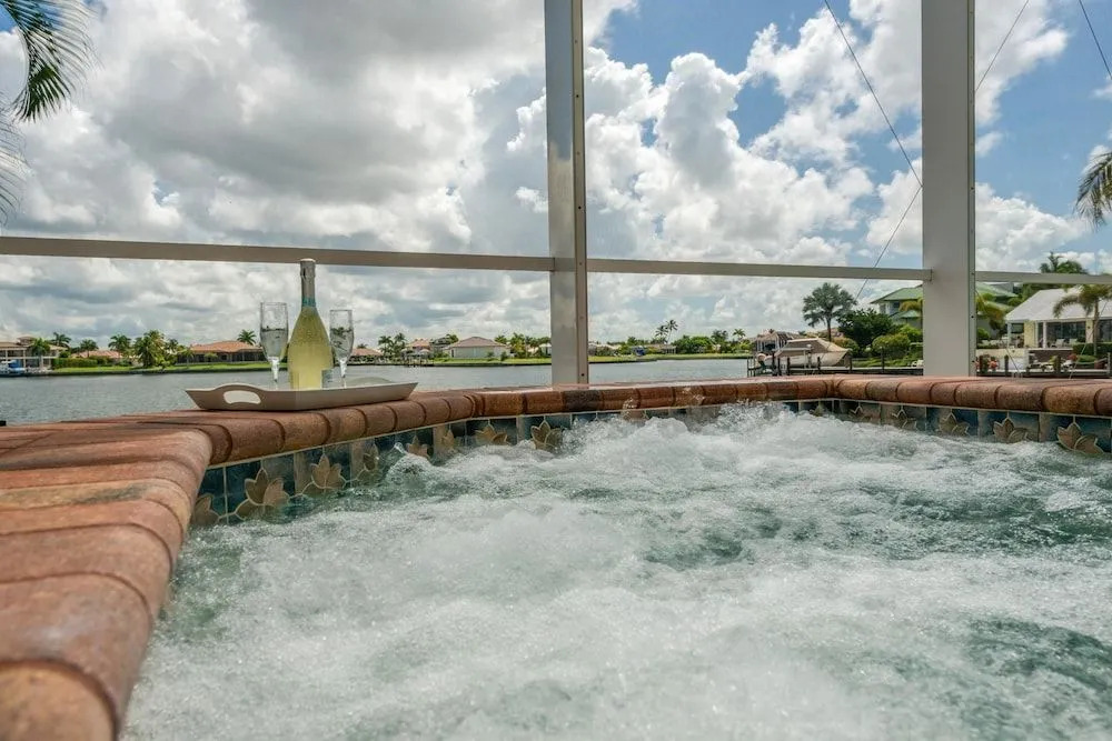 Waterfront home with pool, spa and 2nd floor balcony