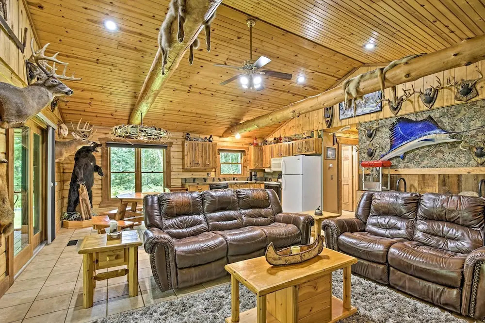 Scenic Cabin on 2 Acres Near Lake Holcombe Marina!