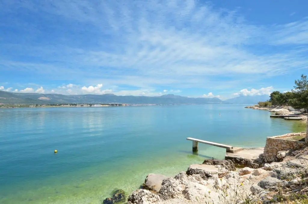 Apartment with a sea view terrace, Čiovo near Trogir