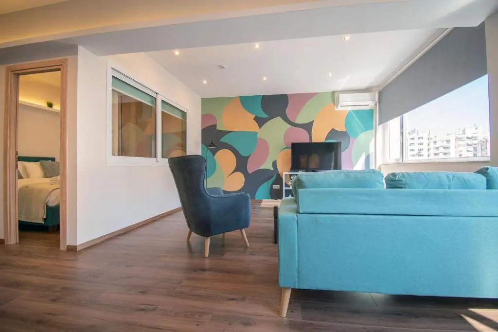 Abstract Flat With Urban View