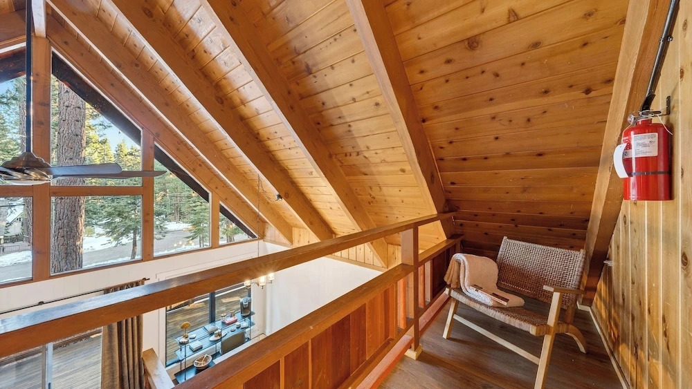 Hot Tub Firepit Loft Suite & Mins to World-class Skiing Tahoe A-frame Retreat by Avantstay