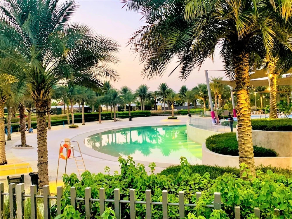 Luxurious Dubai Hills with balcony park view