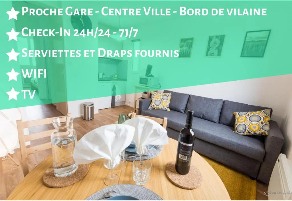 Appartement T2 - Proche Gare - Bord de Vilaine