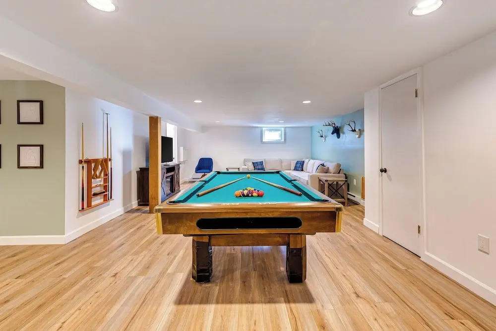 Game Room & Fire Pit: Chic Pocono Pines Home!