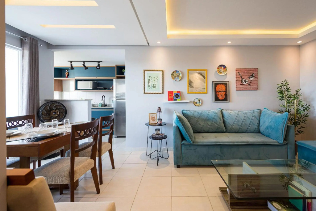 Apto alto padrão 200 m da praia de Costazul - WIFI 200MB - Piscina - Área kids - Netflix - 3 Quartos - Garagem - Cozinha equipada - Churrasqueira - Portaria 24h