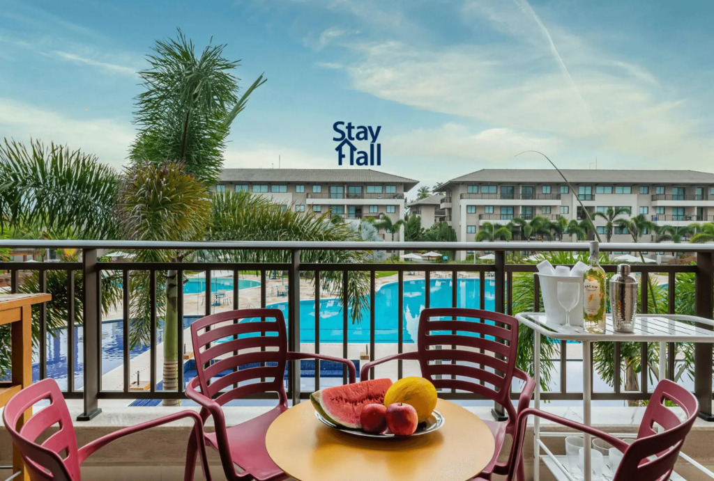 Flat Luxo-Beach Class-Piscina-Beira-Mar- SH042