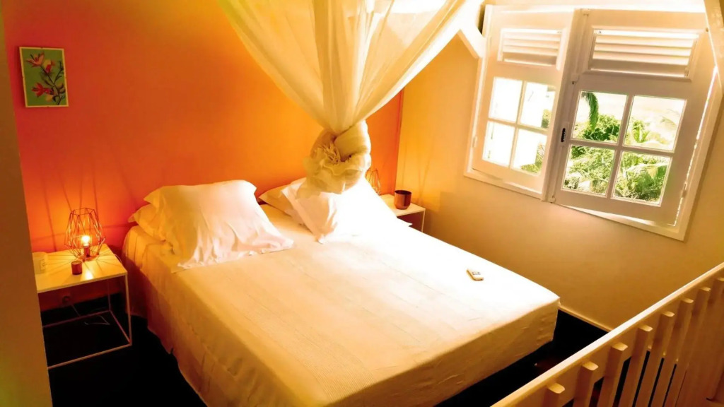 Duplex 4 personnes Chambre vue mer Résidence O Coeur de Deshaies