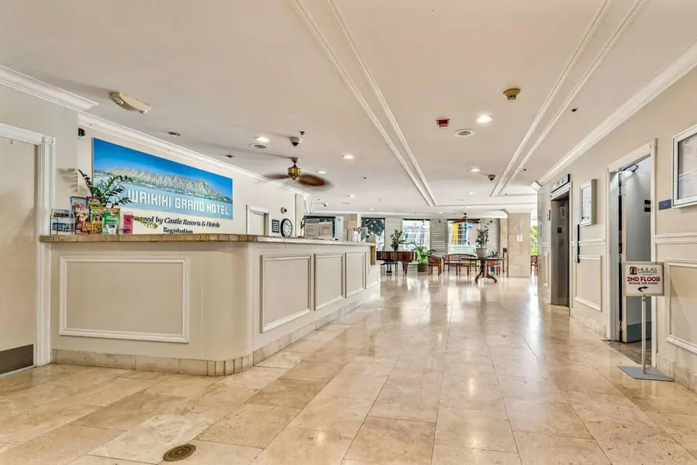 Inviting Waikiki Grand Hotel Room-1 Block to Beach