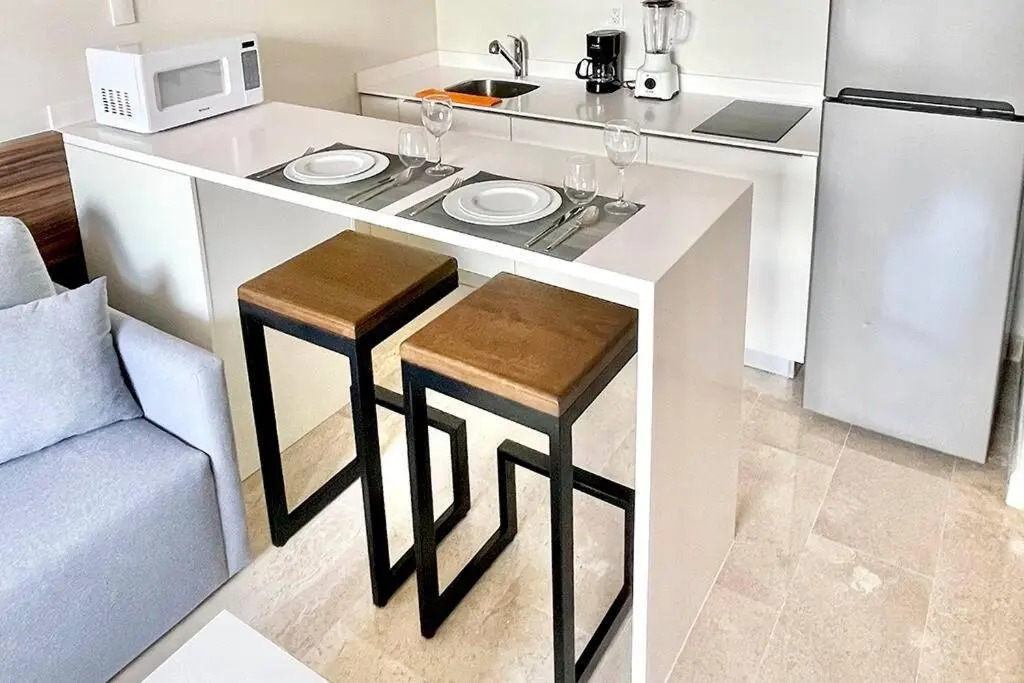 Fresh and Stylish Studio Aldea Zama rooftop pool Mya 109