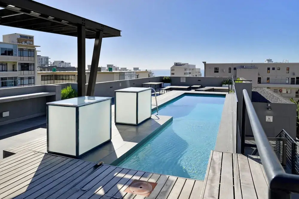 Modern Sea Point Apartment Rooftop Pool