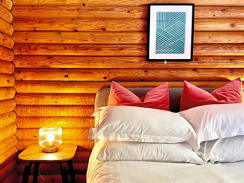 Riverside log cabins