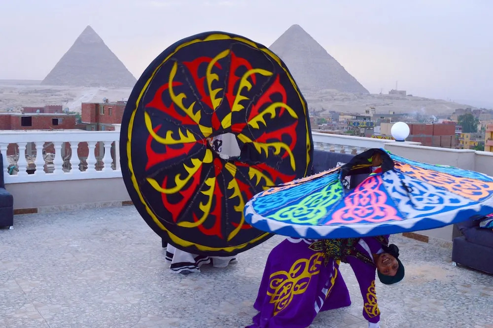 Pyramids Rose view