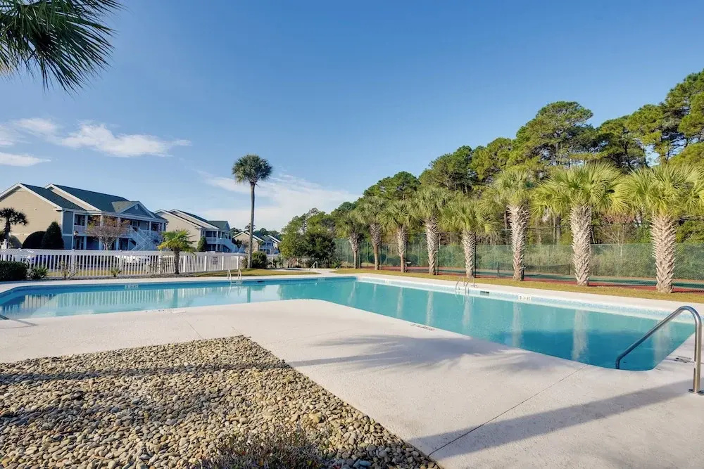 Pond Views & Community Perks: Sunset Beach Condo!