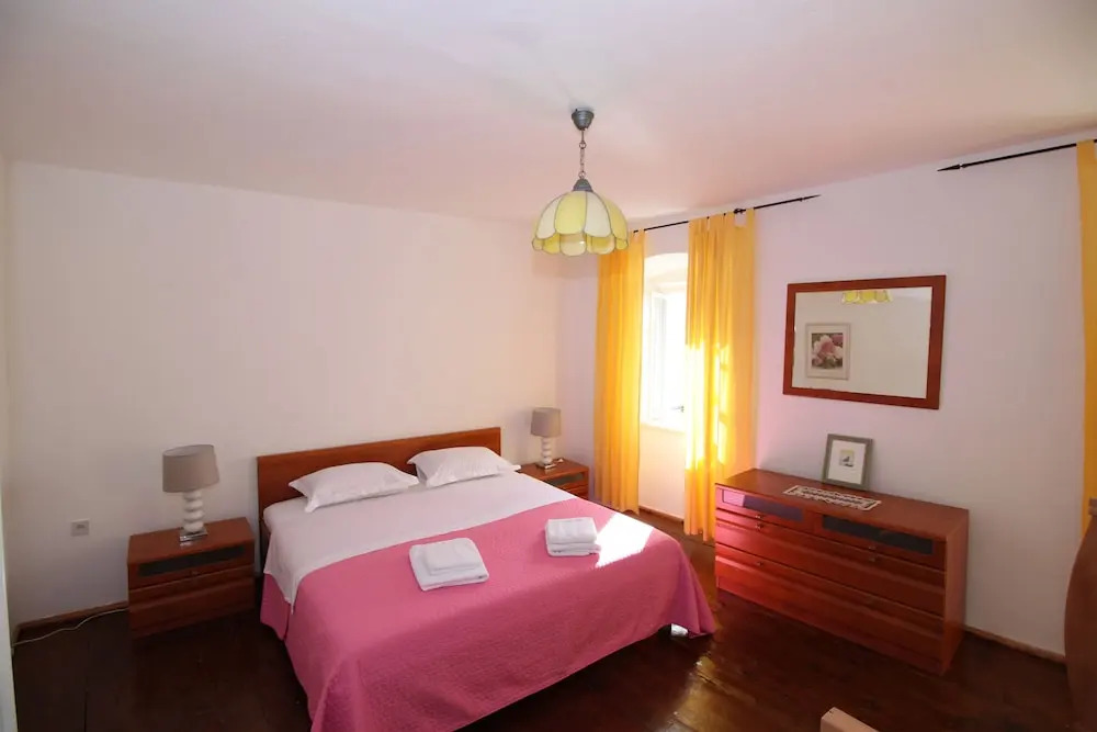 Very Spacious White Croatian Stone Seafront House With Secluded Enclosed Garden