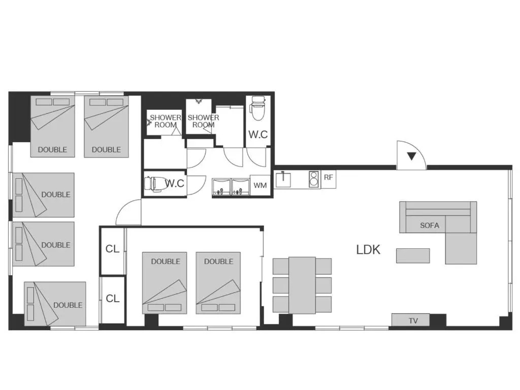 INOVE VILLA OSAKA -120m2 , 7 Double Beds , 2 BR , 2 Bath , Easy Access to Umeda , Kyoto ーPerfect for Families & Groupsー
