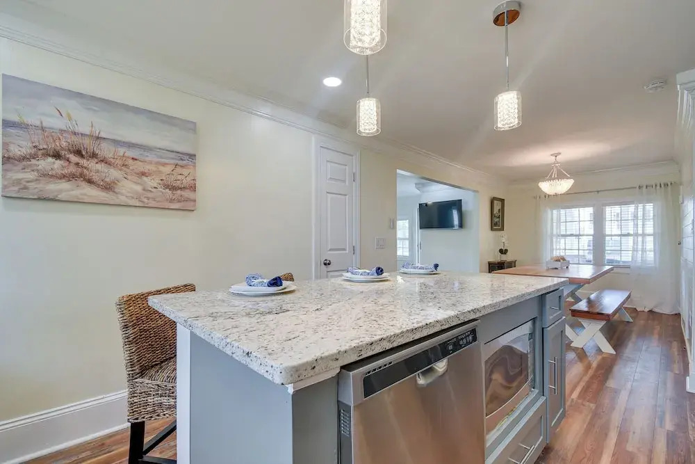 Walk to Water: Coastal-chic Home Near Myrtle Beach