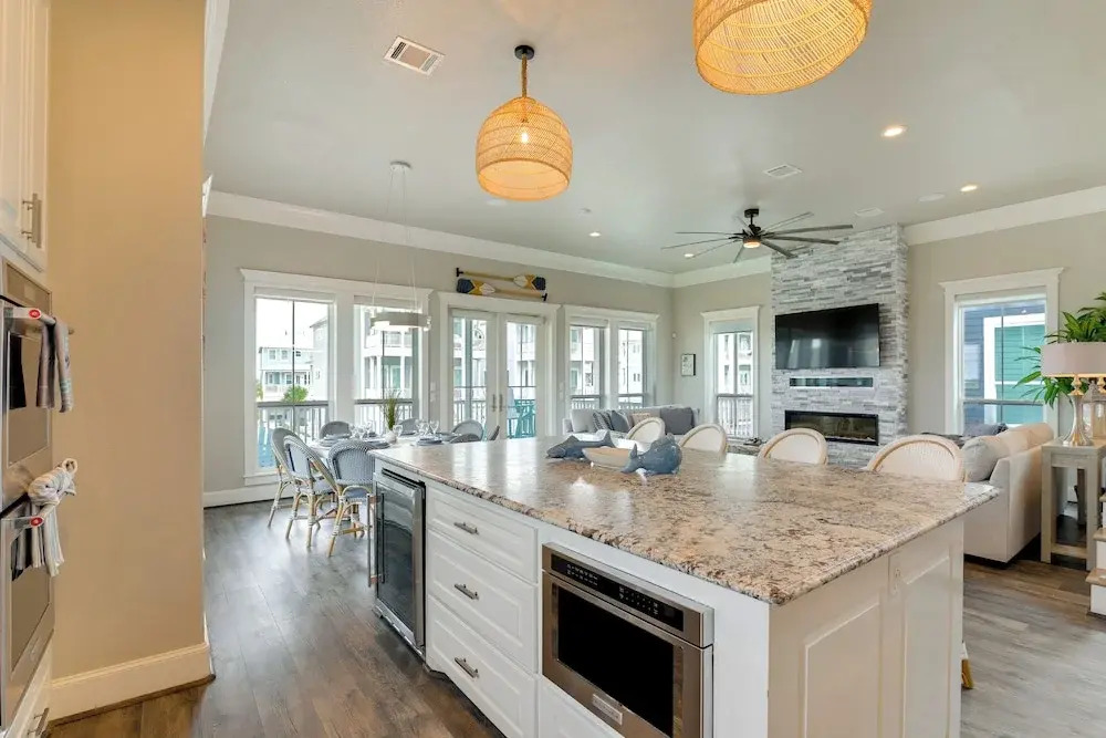 Walk to Galveston Beach: Family Gem w/ Balconies!