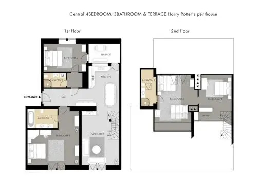4BR 3BATH BALCONY central Harry Potter penthouse