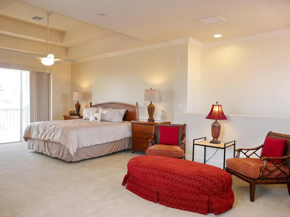 Pet-friendly waterfront home with heated pool and spa