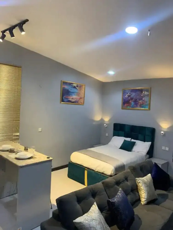 Open plan studio apartment unit