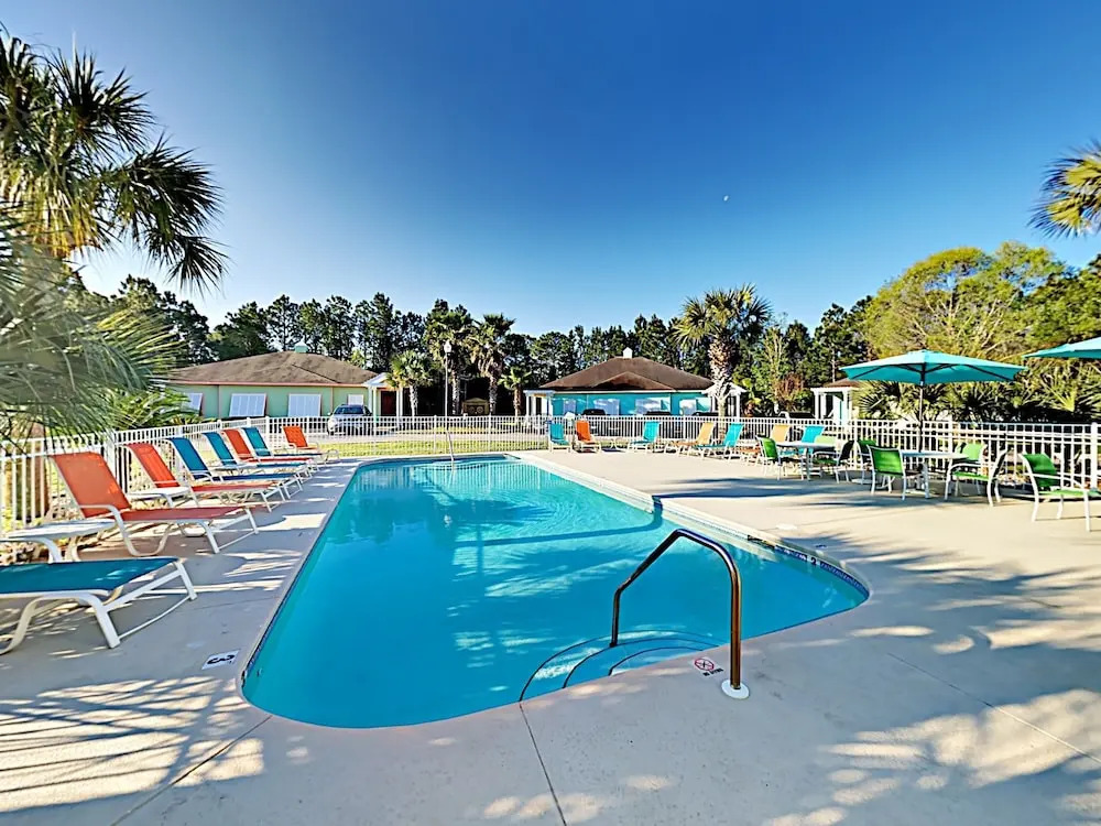 Updated Getaway W/ Pool & Patio Overlooking Pond 3 Bedroom Condo