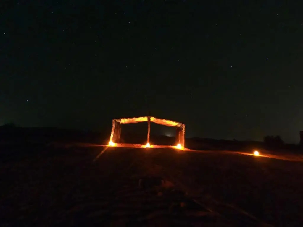 Sahara camp berber under stars