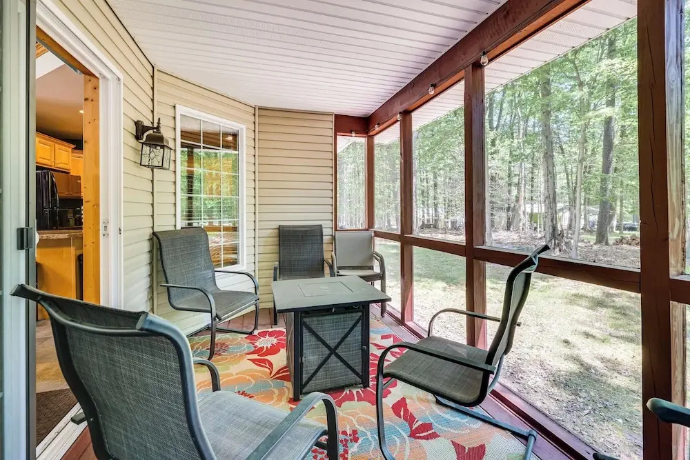 Deck & Screened Porch: Pocono Lake Vacation Rental