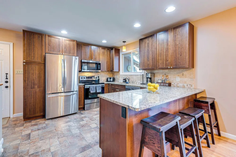 Game Room & Fire Pit: Chic Pocono Pines Home!
