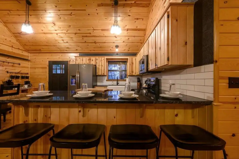 Cabin Creek Fire Pit Hot Tub