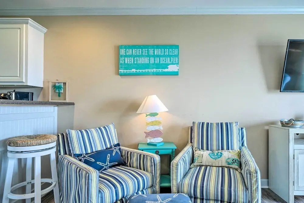 Ocean-view Oak Island Condo, 1 Block to Beach!