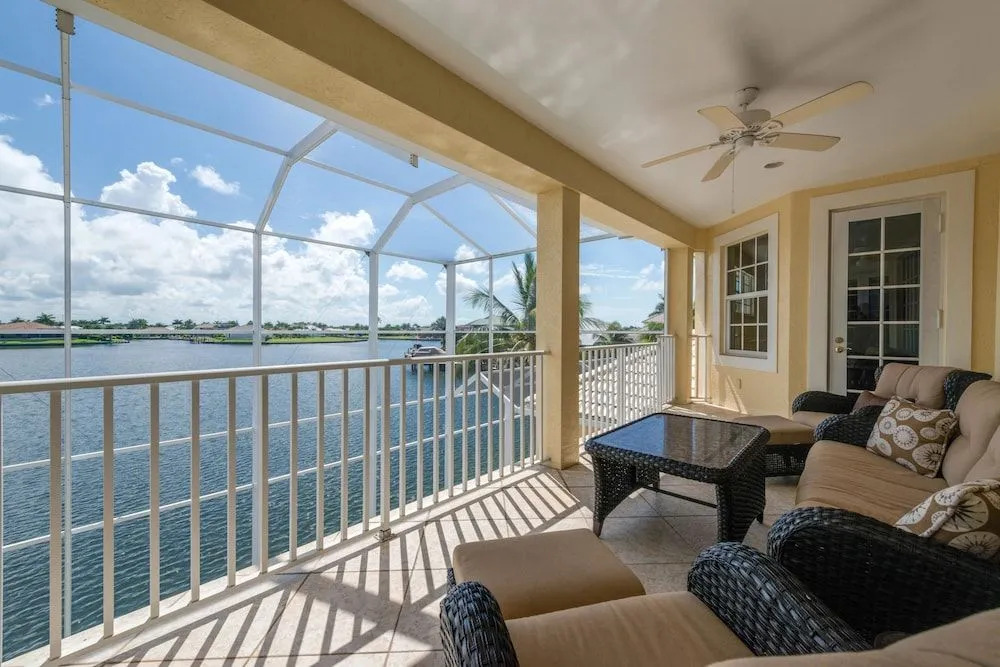 Waterfront home with pool, spa and 2nd floor balcony