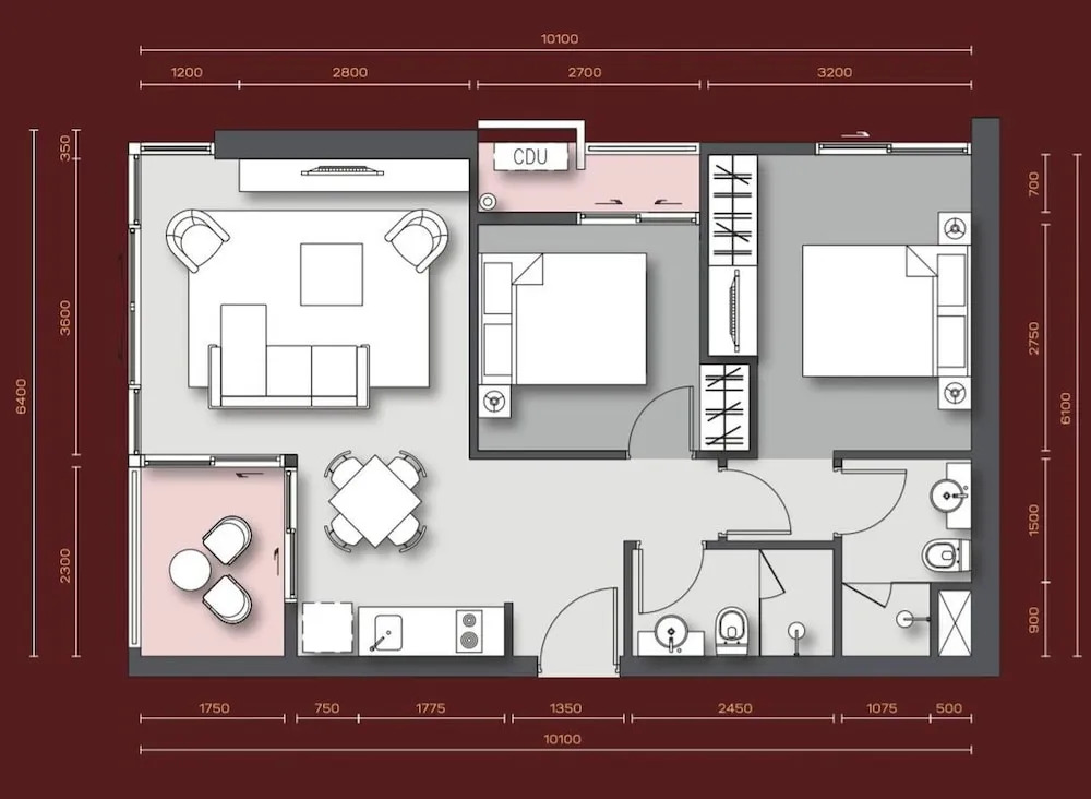 3110 - 2 Bedroom Seaview Deluxe Apt Unixx Pattaya
