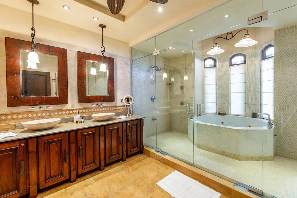 Elegant Mediterranean-Style Mansion with Beachfront Views and Private Infinity Pool
