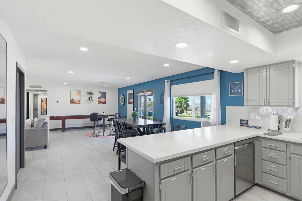 Pool, Game Room & Lake View! Modern Havasu Home