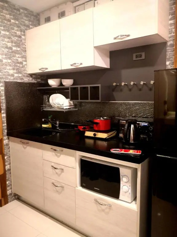 Private wooden style studio room in city area