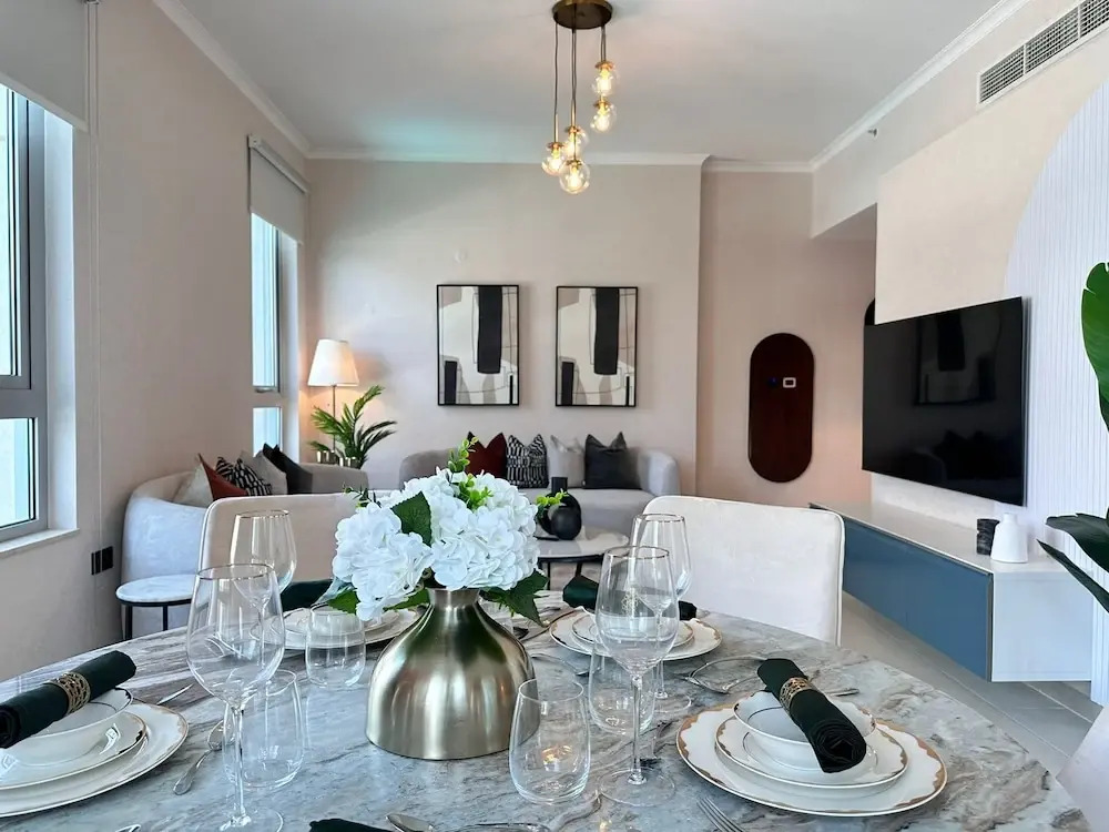 Durrani Homes - The Luxe 3br with Burj Khalifa and Fountain View - third room without partition