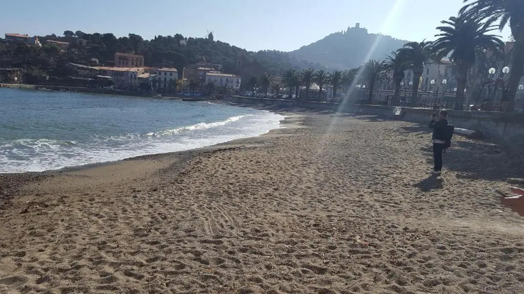 COLLIOURE tres bel appart a 150 metres des plages avec jardin prive et parking dans residence securisee