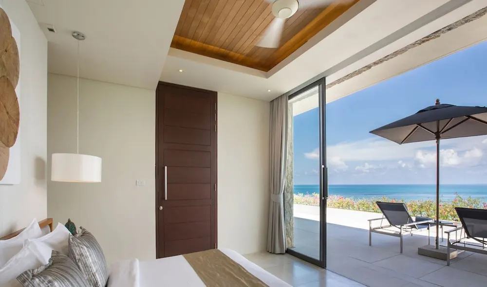Villa Natha, world-class sea view, gym, massage room, cinema, full service with private dining, north Chaweng
