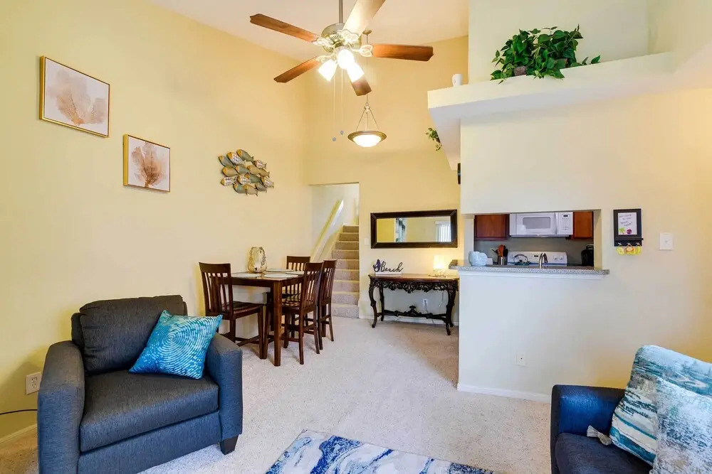Balcony & Community Pool Deck: Condo in Galveston