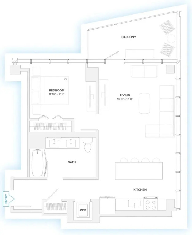 High-end 1BR Fulton Market Panoramic Views