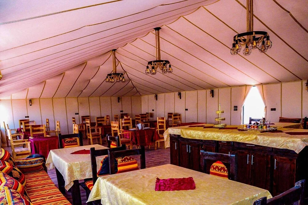 Relaxing desert camp