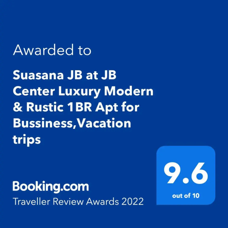 Suasana JB at JB Center Luxury Modern & Rustic 1BR Apt for Bussiness,Vacation trips