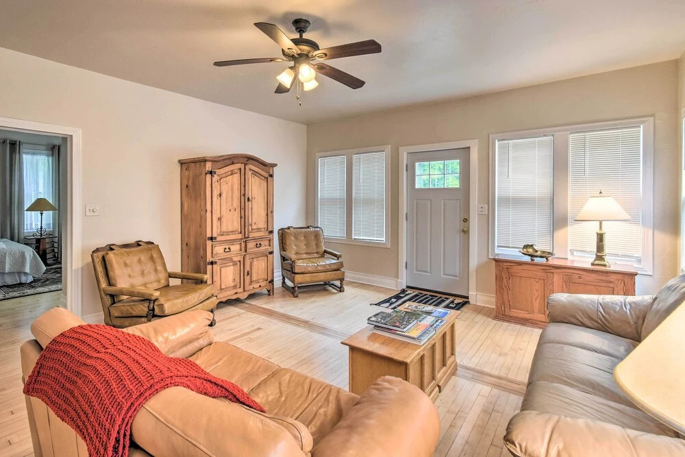 Walkable Lake Elkhart Apt: Dine, Shop, Swim!