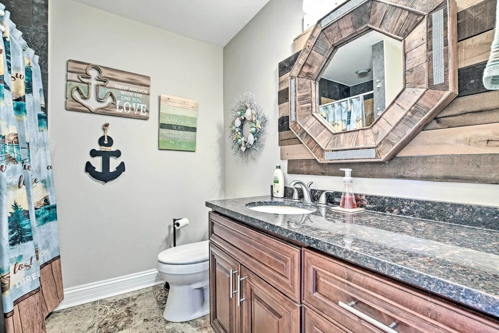 Lakefront Home w/ Game Room, Theater & Dock!