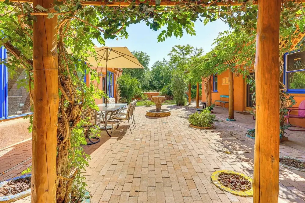 Las Cruces Santa Fe-style Adobe Home on 6 Acres!