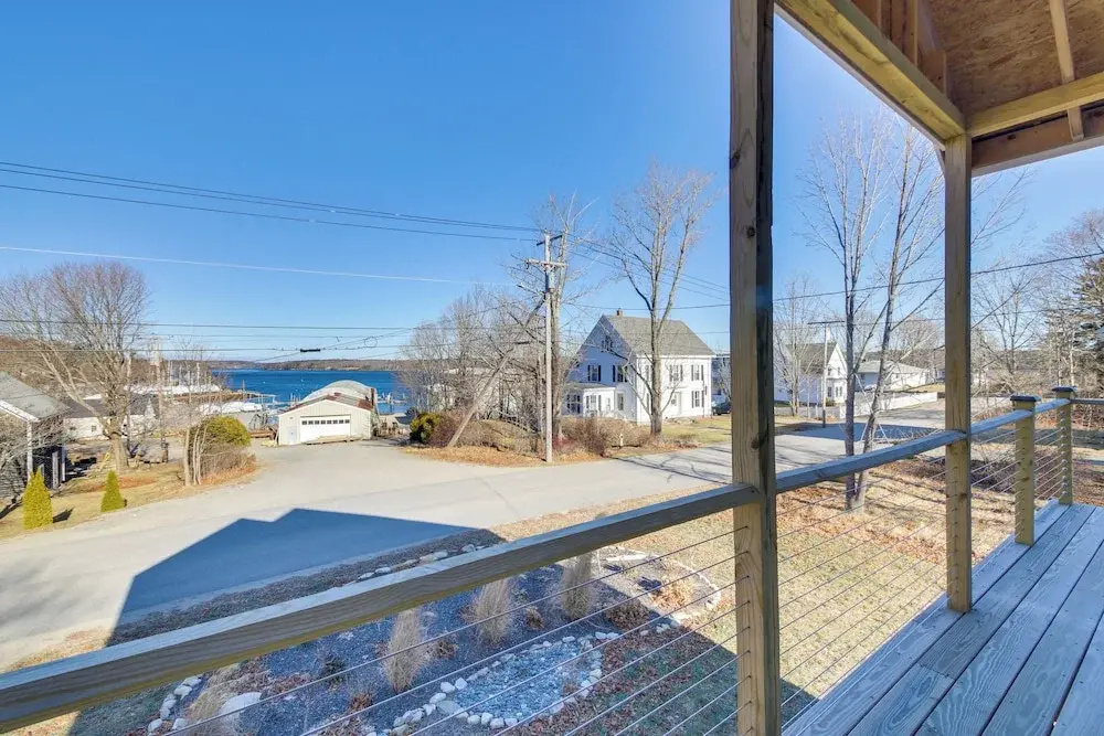 Deck w/ Water Views: Quiet East Boothbay Retreat!
