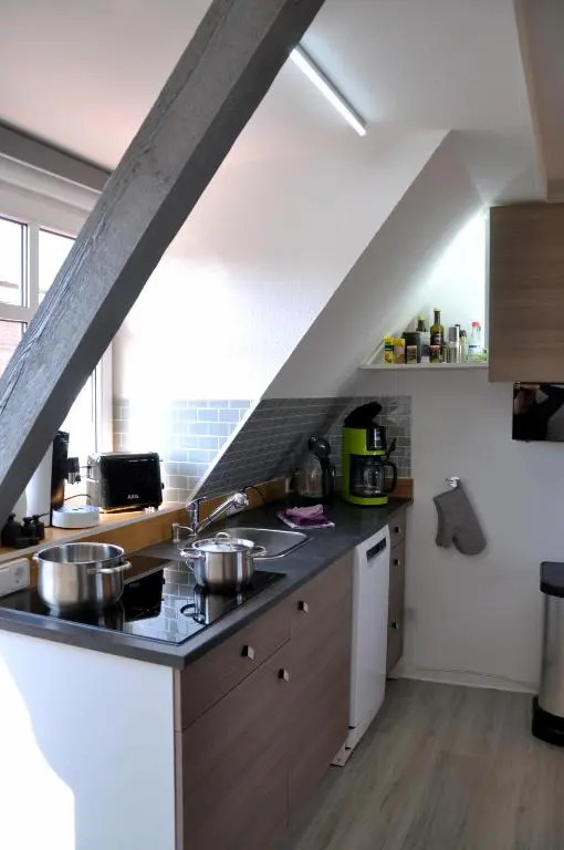 Gemütliche Dachwohnung mit kleiner oder großer Dachterrasse nebeneinander