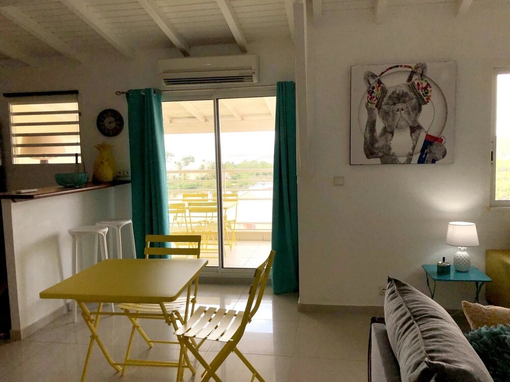 Apartment With 2 Bedrooms in Le Gosier, With Wonderful sea View, Furni